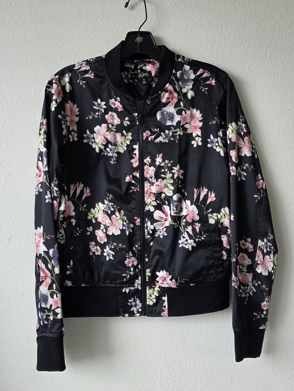 City Streets floral bomber jacket